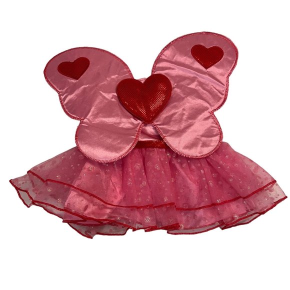 Build A Bear Workshop Pink Love Fairy Valentines Day Butterfly Wings Dress - Picture 6 of 8